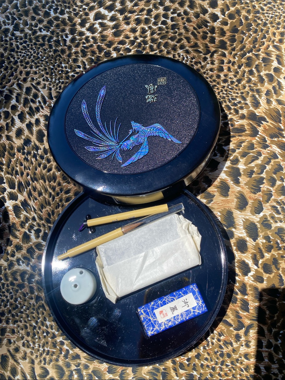 Vintage Japanese portable calligraphy set